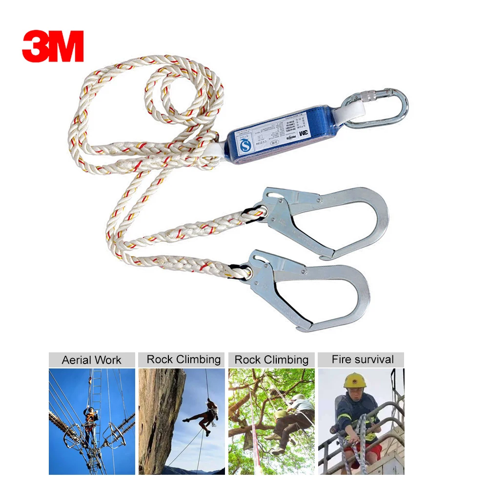 

3M 1390235 Buffer Safety Rope Double Leg Outdoor Construction Fall Protection Safety Lanyard for Use with Safety