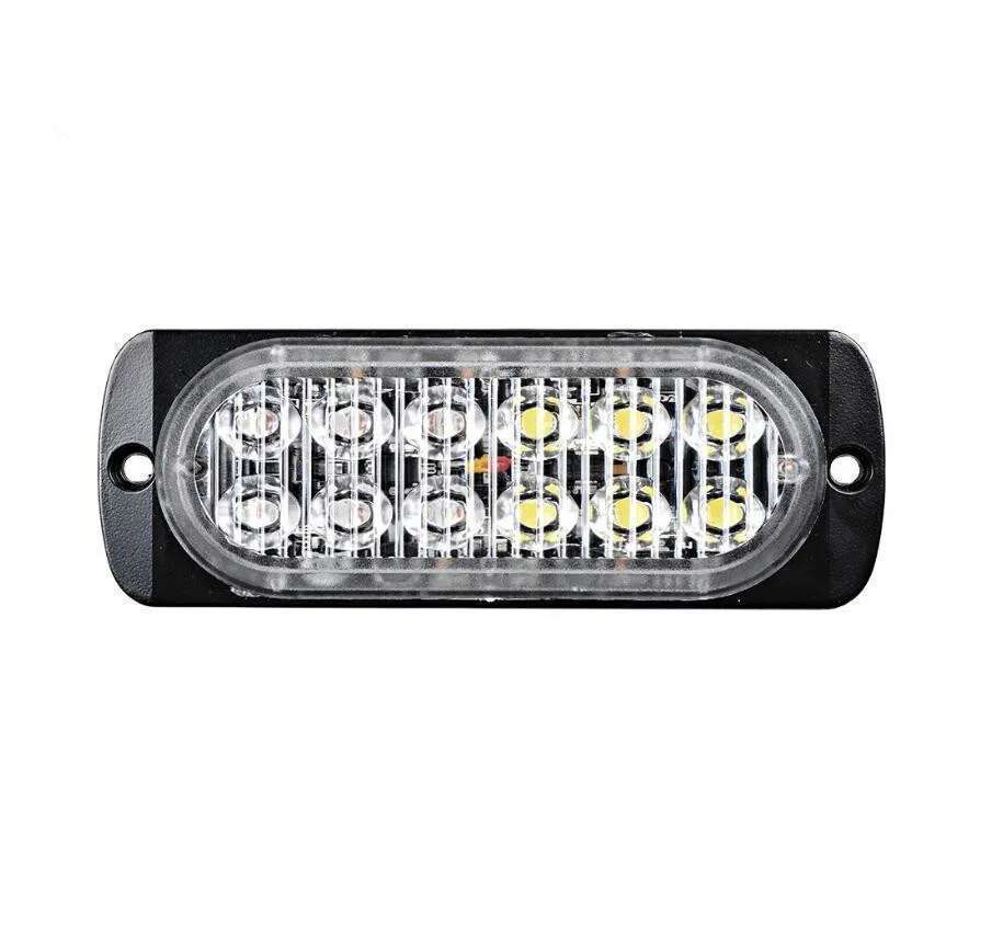 Автомобильный Грузовик 12LED аварийная Стробоскопическая подсветка полицейское оповещение свет ультра-тонкий 12 В 24 в 36 Вт Высокая мощность красный синий янтарно-оранжевый