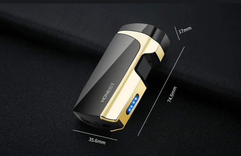 Новейшая USB Зажигалка двойная дуга плазменная Зажигалка Лазерная сенсорная Индукционная ветрозащитная анти-капля Lgnition сигарета гаджет для мужчин