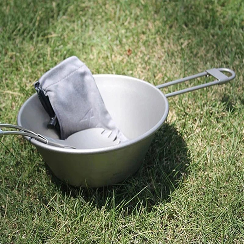 Keith Food Container Single wall Titanium Bowl Outdoor Camping Hiking Picnic Utensils For