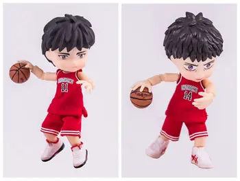 

10CM Japanese anime figure SLAM DUNK Q version Rukawa Kaede No.11 /Mitsui Hisashi No.14 action figure collectible model toys