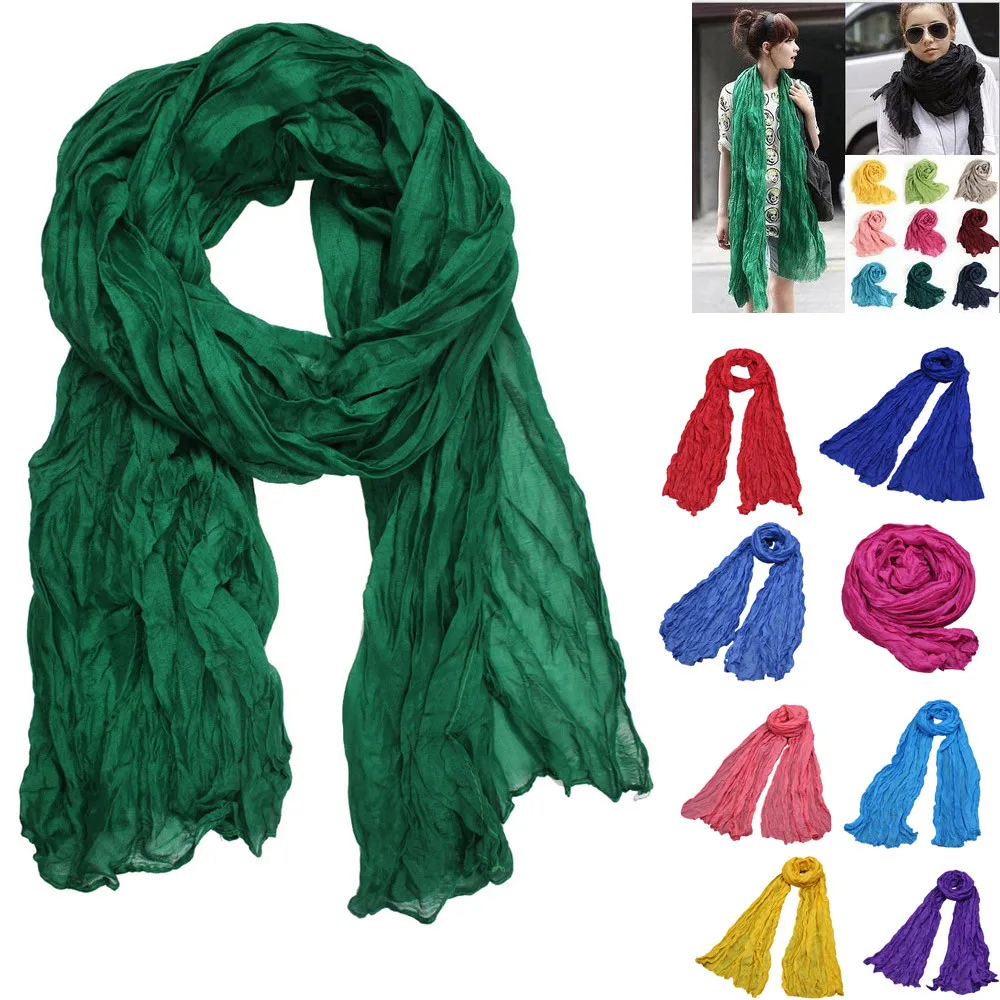 Женский однотонный шарф, летняя шаль, дышащий хлопок, лен, смешанный шаль, женский длинный шарф, женские шарфы, платки, Femme@ py