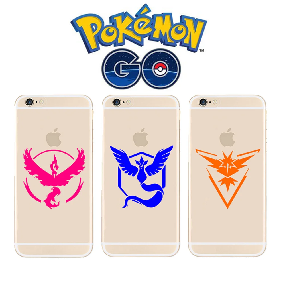 Силиконовый чехол с принтом Pokemons go game Team Valor Mystic Instinct мягкий из ТПУ кристаллами