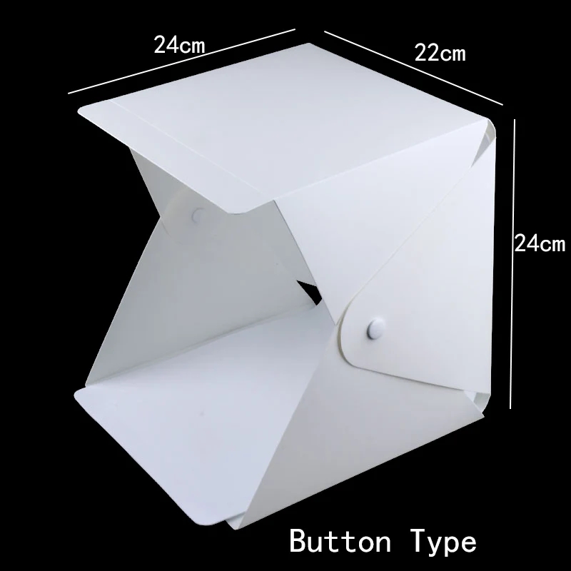 Новейший портативный складной софтбокс для фотосъемки светильник ing Kit светильник box фотостудия светильник box для iPhone Samsang цифровой DSLR камеры - Цвет: Button  Lightbox