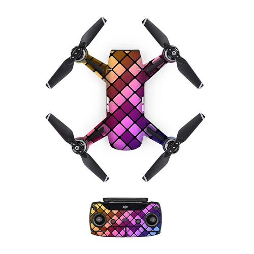 YSDJS0034 Водостойкий DJI Mavic Spark наклейка s батарея наклейка пульт дистанционного управления кожа полный набор Дрон тела наклейка для DJI Spark виниловое покрытие - Цвет: YSDJS0034