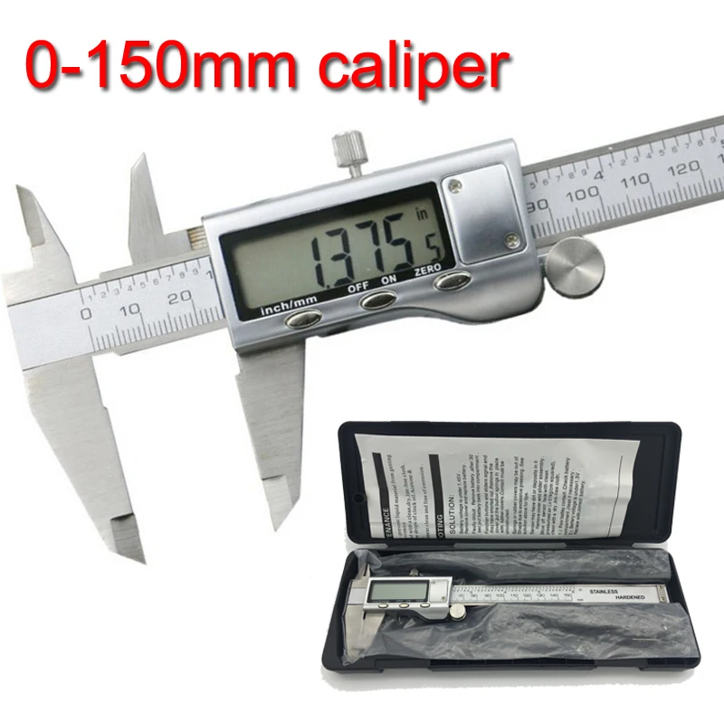 Metal caliper 6-Inch 150mm Stainless Steel Electronic Digital Vernier Caliper Micrometer Measuring tool calipers Metal caliper 6-Inch 150mm Stainless Steel Electronic Digital Vernier Caliper Micrometer Measuring tool calipers