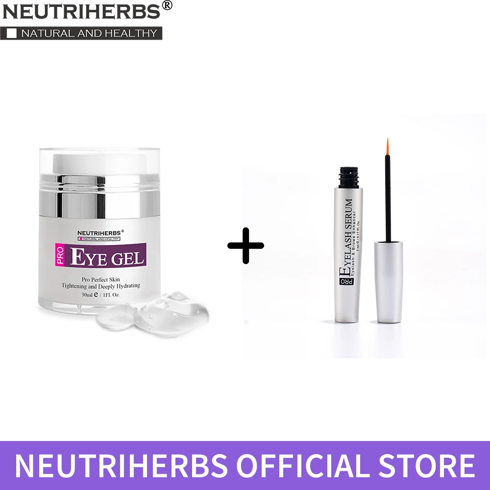 

NEUTRIHERBS Eye Gel+Eyelash Serum Set Eye Cream Anti-eye Bags Under Eye Dark Circle Remover Lash Lift Eyelash Growth 50g+5ml