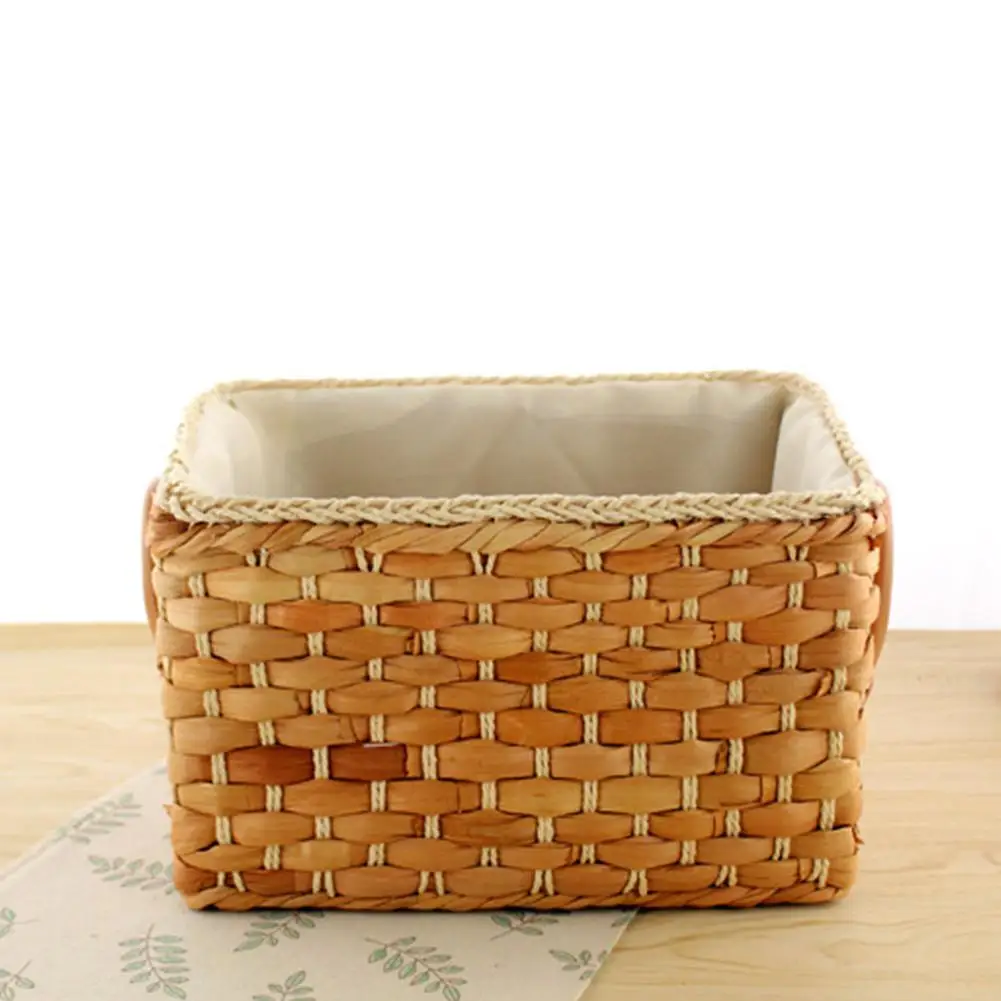 

Desktop Storage Basket Japanese Garden Storage Basket Home Sundries Boxes Storage Boxes Corn Husk Woven Basket