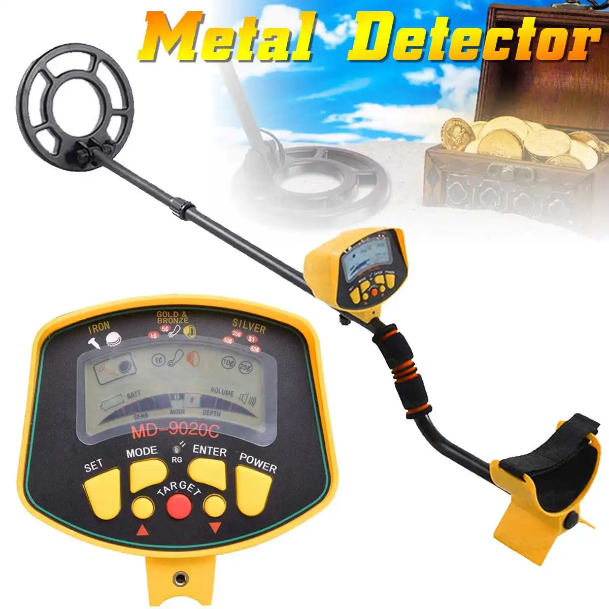 

Professional Underground Metal Detector MD9020C metal-detector High Sensitivity LCD Display Treasure Gold Hunter Finder Scanner