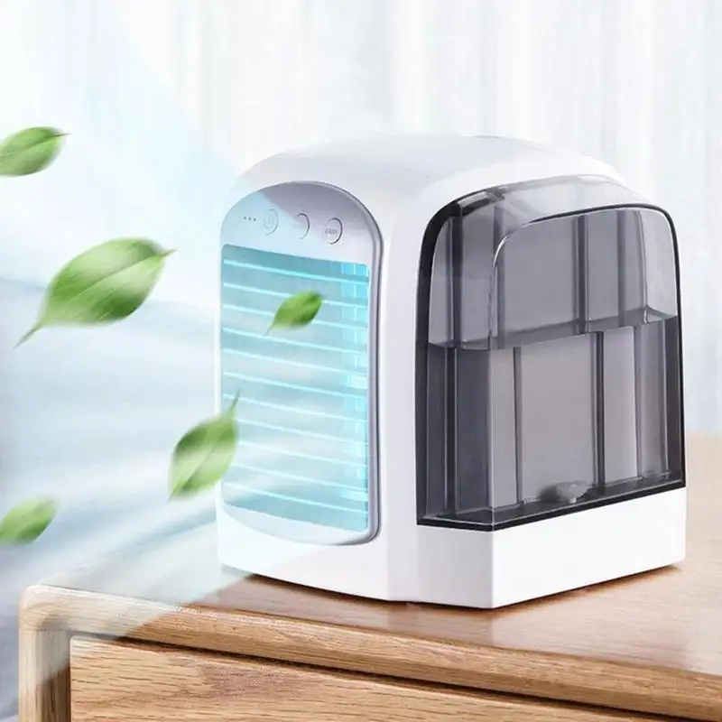 

380mL USB Mini Portable Air Conditioner Humidifier Purifier Desktop Air Cooler Fan Portable Air Cooling Fan for Office Home Room
