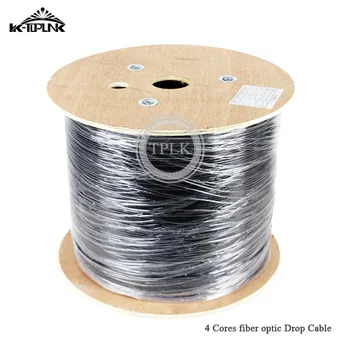 

4 core FTTH Cable 2000M/Roll fiber optic Drop Cable Multi Loose Tubes Armoured single mode fiber optic cable Black /white