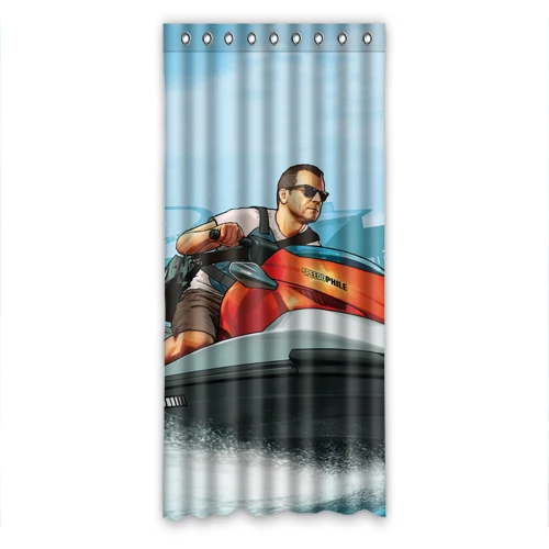 New Arrival GTA5 Window Curtain Printed Grand Theft Auto V Window Sheer
