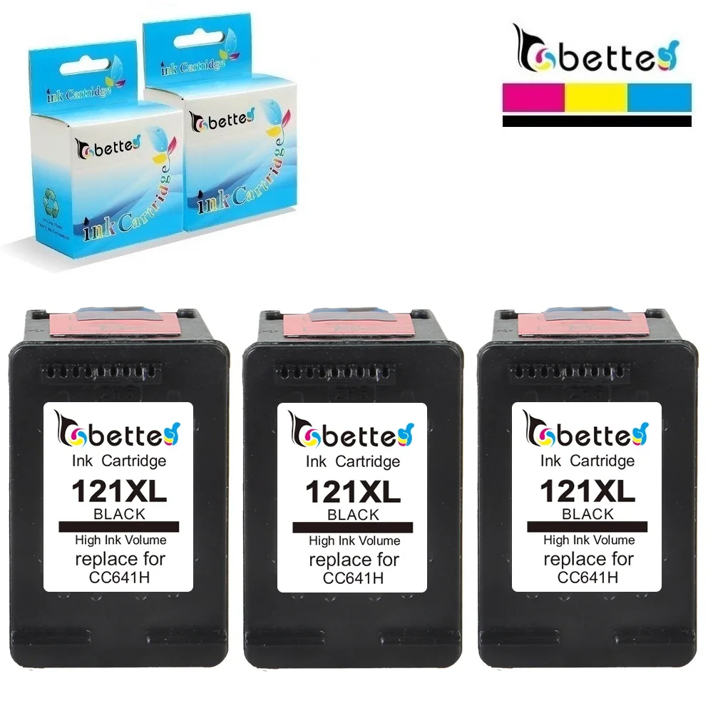 

3PK, BETTE Ink Cartridges Replacement for HP 121 121XL Deskjet D1620 D1630 D1658 D1660 D1663 D1668 D2530 D2545 D2560 F2483 F4275
