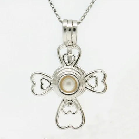 Cross Heart Flower Shape Locket Cage