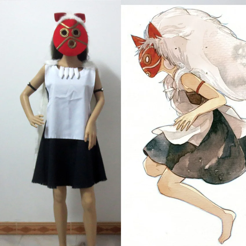 Anime Prinzessin Mononoke Hime San Cosplay Kostum Umfassen Maske Nach Mass Freies Verschiffen Costumes Italy Costumes Showcostume Cosplay Aliexpress