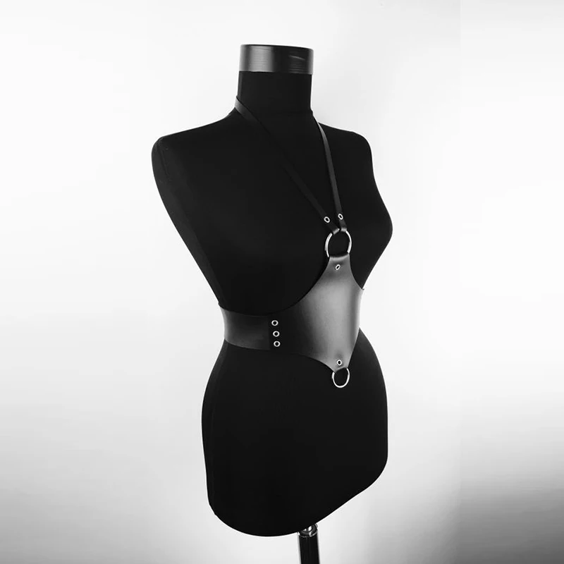 New Brand Design Harness Sexy Women Leather Belts Strap Body Adjustable Buckles Bdsm Fetish Bondage Holographic Witchy