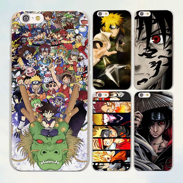 

New Super anime cartoon Naruto one piece series hard transparent clear Cover Case for Apple iPhone 7 6 6s Plus SE 4s 5 5s 5c