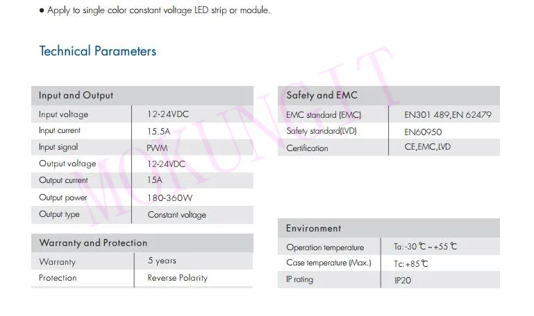 1CH* 15A 12-24VDC CV затемняющий репитер мощности EV1-S высокомощный диммирующий усилитель мощности постоянного напряжения