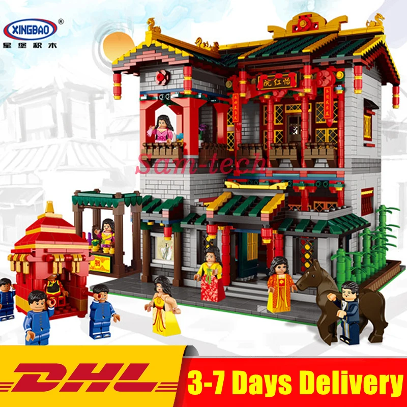 

DHL IN STOCK Xingbao 01003 3320Pcs Creative MOC Series The Yi-hong courtyard Set Children Building Blocks Bricks Toys