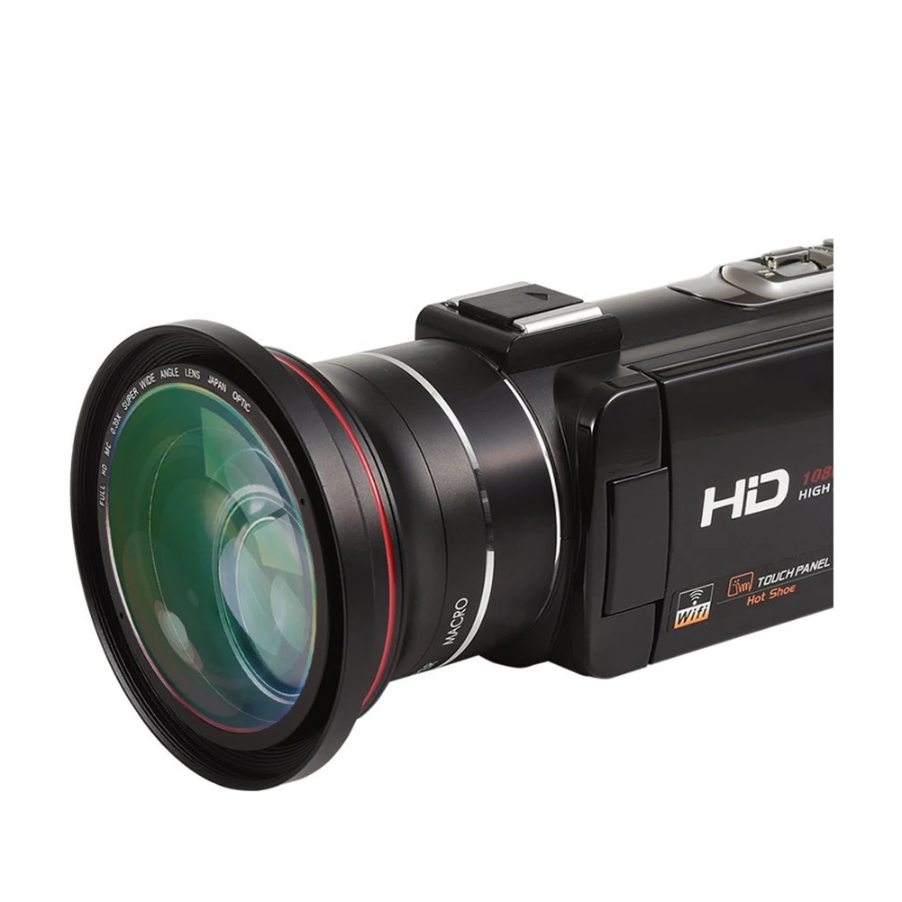 Объектив камеры ORDRO HD 0.39X супер широкоугольный объектив для видеозаписи