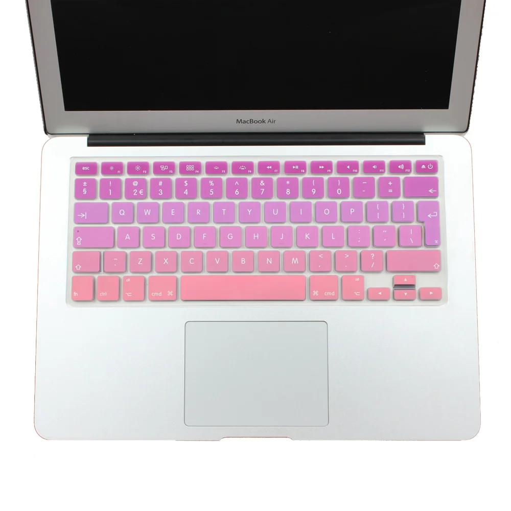 Silicone EU//UK Russian Alphabet Keyboard Cover Stickers Protector for MacBook Air 13 MacBook Pro 13 15 Retina,Gradient Grey