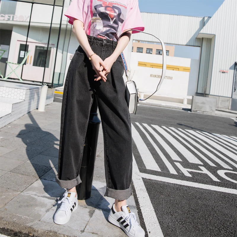 2018 Autumn Long Loose Vintage Woman Jeans Mom Bleached Casual Boyfriend Curl Denim Wide Leg Pants Oversize High Waist Jeans 2018 Autumn Long Loose Vintage Woman Jeans Mom Bleached Casual Boyfriend Curl Denim Wide Leg Pants Oversize High Waist Jeans