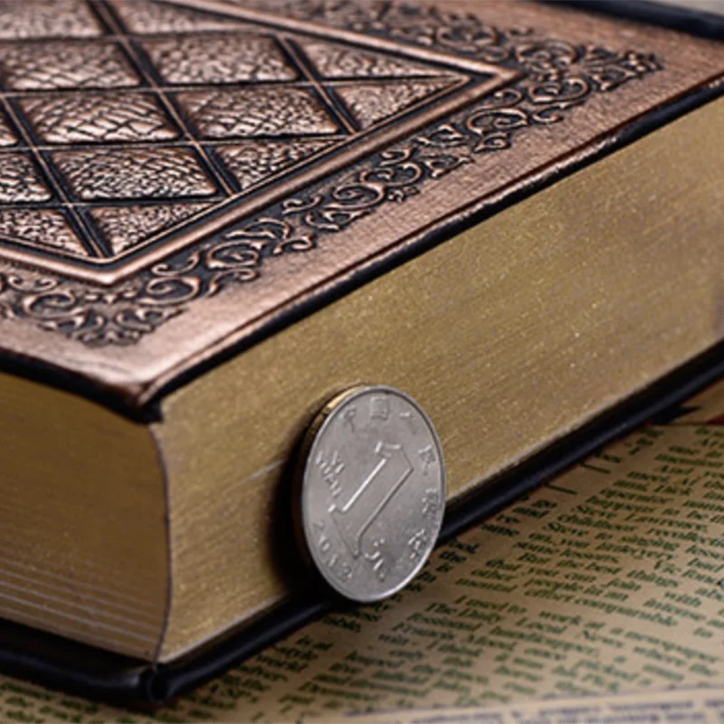 European Vintage Emboss Hardcover Notebook Luxury Leather Cover Black Gold Diary Journal Book Office School Stationery Supplies
