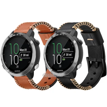 

Luxury Durable Leather Watch Band Strap For Garmin Forerunner 645 Fashion Replacement Wrist Band Strap Bracelet 20mm watchband