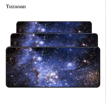 

Yuzuoan Free Shipping Large Gaming Mouse pad Mousepad Star Space Waterproof Extended Lock Edge Computer Desk Notbook For CSGO