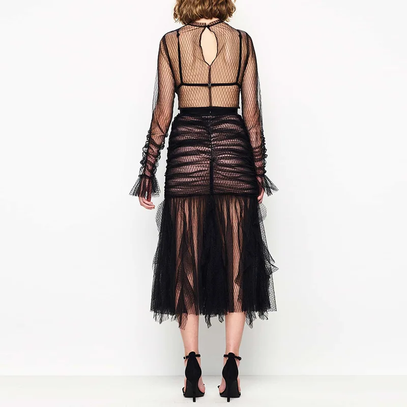 2018-Fashion-Autumn-Long-Sleeve-Sexy-Women-Sets-Lace-Long-Sleeve-Blouse-and-Feminine-Midi-Skirt