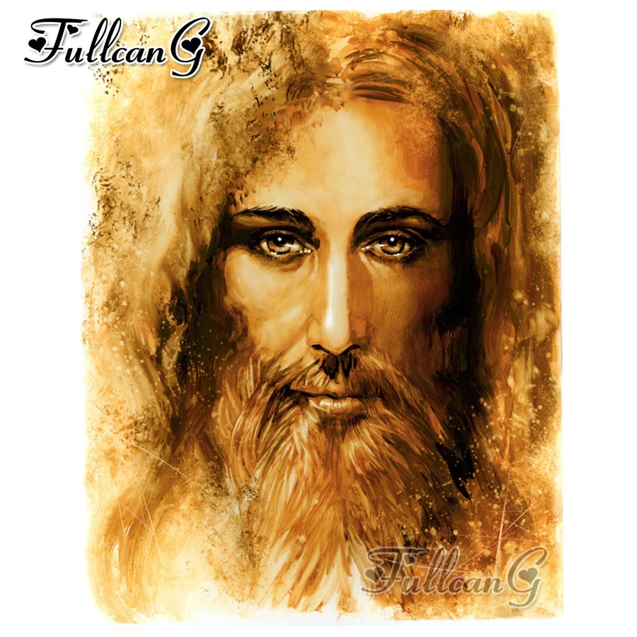 

FULLCANG diy 5d diamond painting of jesus christ mazayka embroidery crafts kit full square/round drill handmade decor FC578