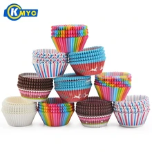 KMYC 100 шт./лот Красочные Формы для кексов формы для выпечки кексов коробка чашки чехол вечерние яйца тарты поднос для печенья торт плесень Кондитерские украшения инструменты