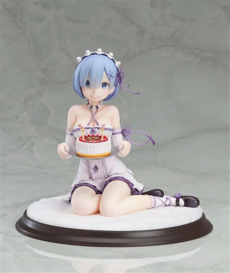 Аниме: жизнь в другом мире от нулевых фигур Rem birthday cake ver. ПВХ Фигурки