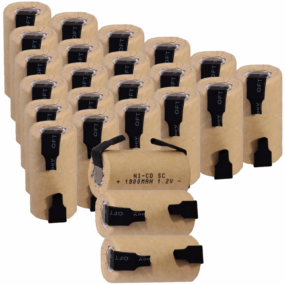 

Real capacity 24 pcs SC 1800mah 1.2v battery NICD rechargeable batteries for makita bosch B&D Hitachi metabo dewalt power tools