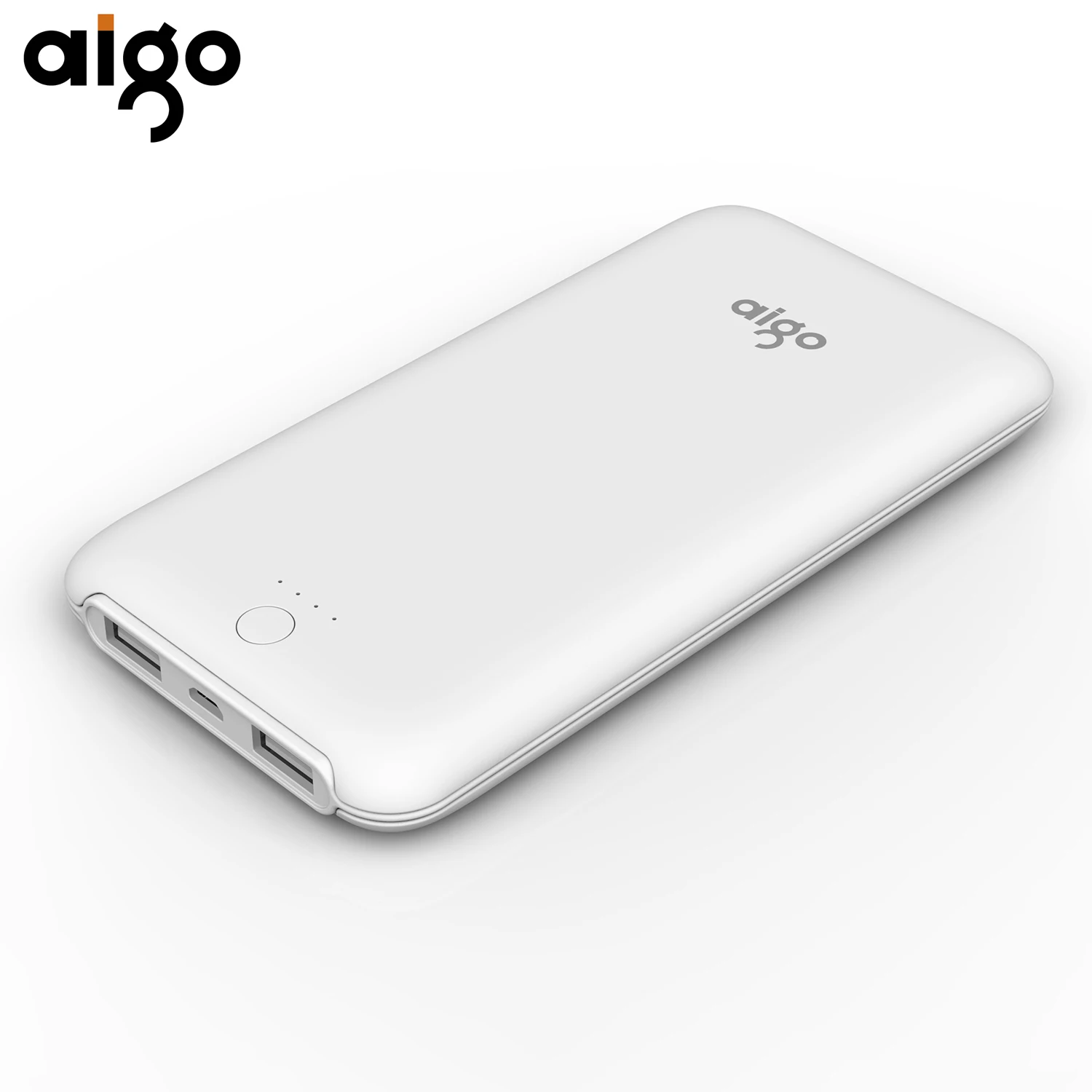 AIGO 10000 MAH T10000 Power Bank Volledige Capaciteit Dual USB Draagbare Oplader Externe Accu Super Dunne Voeding Powerbank