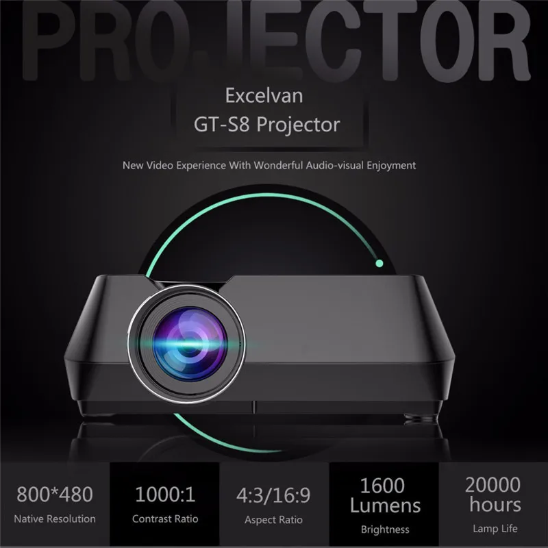 

Portable Proyector LED Mini Projector Wired Sync Display More Stable Than WIFI Beamer For Home Cinema Theater Movie XNC