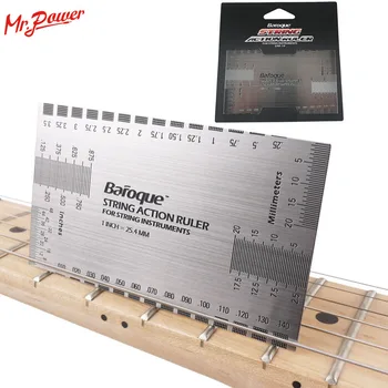 

String Action Gauge Ruler Baroque Guitar Bass String Pitch Luthier Tool for String Instruments New 42 B