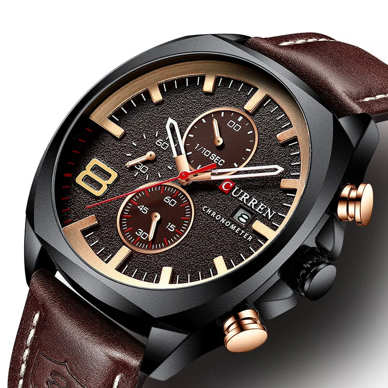 

Curren Mens Watches Top Brand Luxury Sport Watch Men Waterproof Chronograph Sport Watch Man Luxury with Date Mens Watches Quartz
