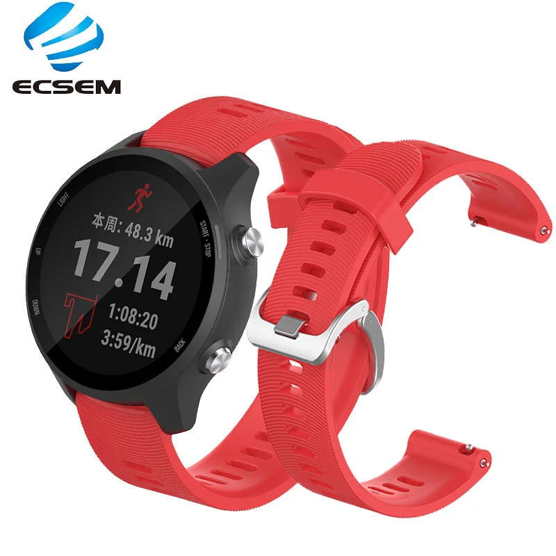 

ECSEM wristband strap for Garmin forerunner 245/245 music watch band accessories 20MM strap bracelet replacement