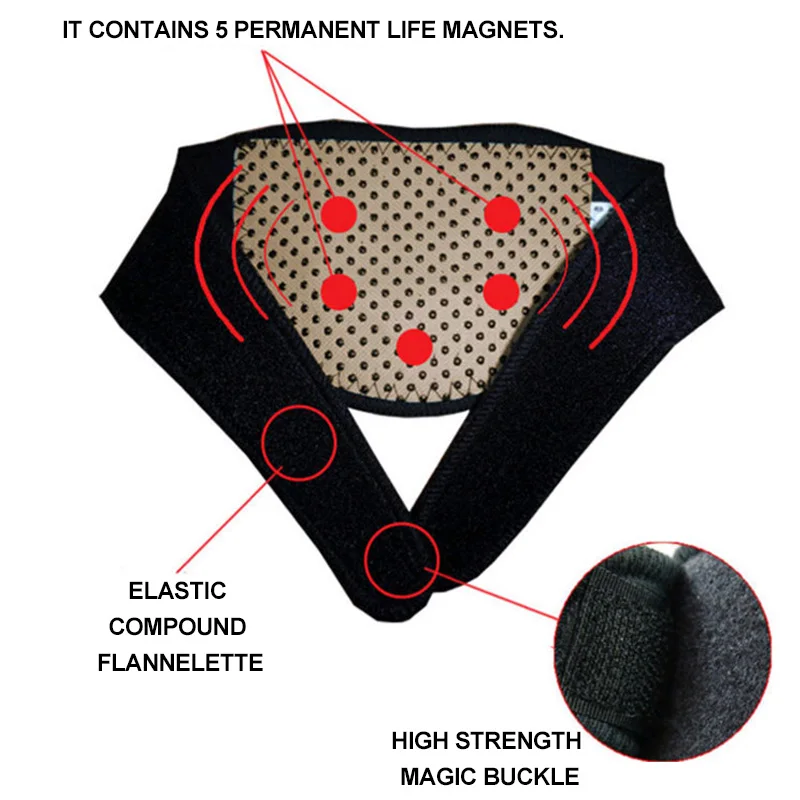 Турмалиновый магнитный массажер для шеи шейный позвоночник защита спонтанная нагревательный пояс массажер для тела Уход за кожей лица горячая распродажа