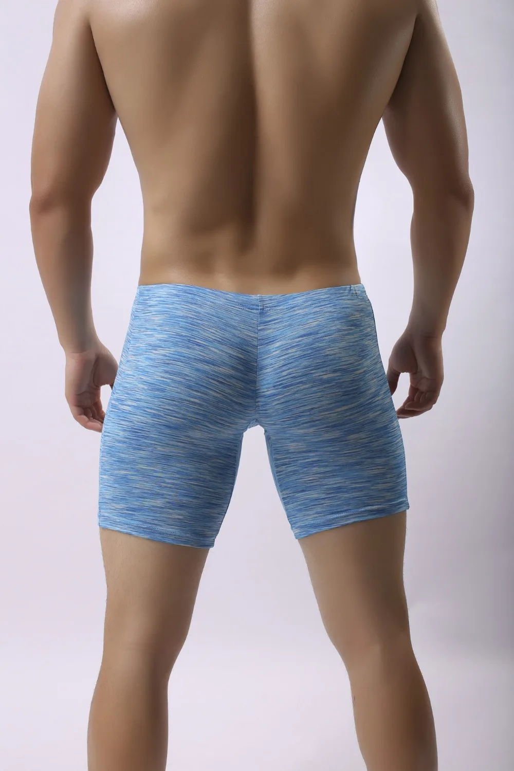 Men's Long Leg Solid Sport Fashion Soft Casual Boxer Underwear man shorts