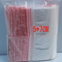 100 шт. 5x7 см PE Прозрачный Путешествия подарочная упаковка сумки полиэтиленовый пакет для ожерелье/ювелирные изделия DIY пользовательские ziplock ясно Самостоятельная Seal сумки