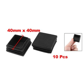 

10Pcs Black 40mm x 40mm Plastic Square Tube Inserts End Blanking Caps