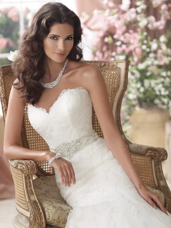 New-Arrival-2014-Open-Back-Lace-Mermaid-Wedding-Dresses-Sweetheart-Beading-Sashi-Women-Bridal-Gowns (1)