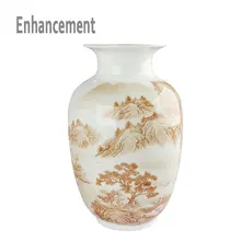 Chinese-style Handpainted Rivers And Moutains Ceramic Vase Porcelain Vases For Artificial Flower Decoration Vases
