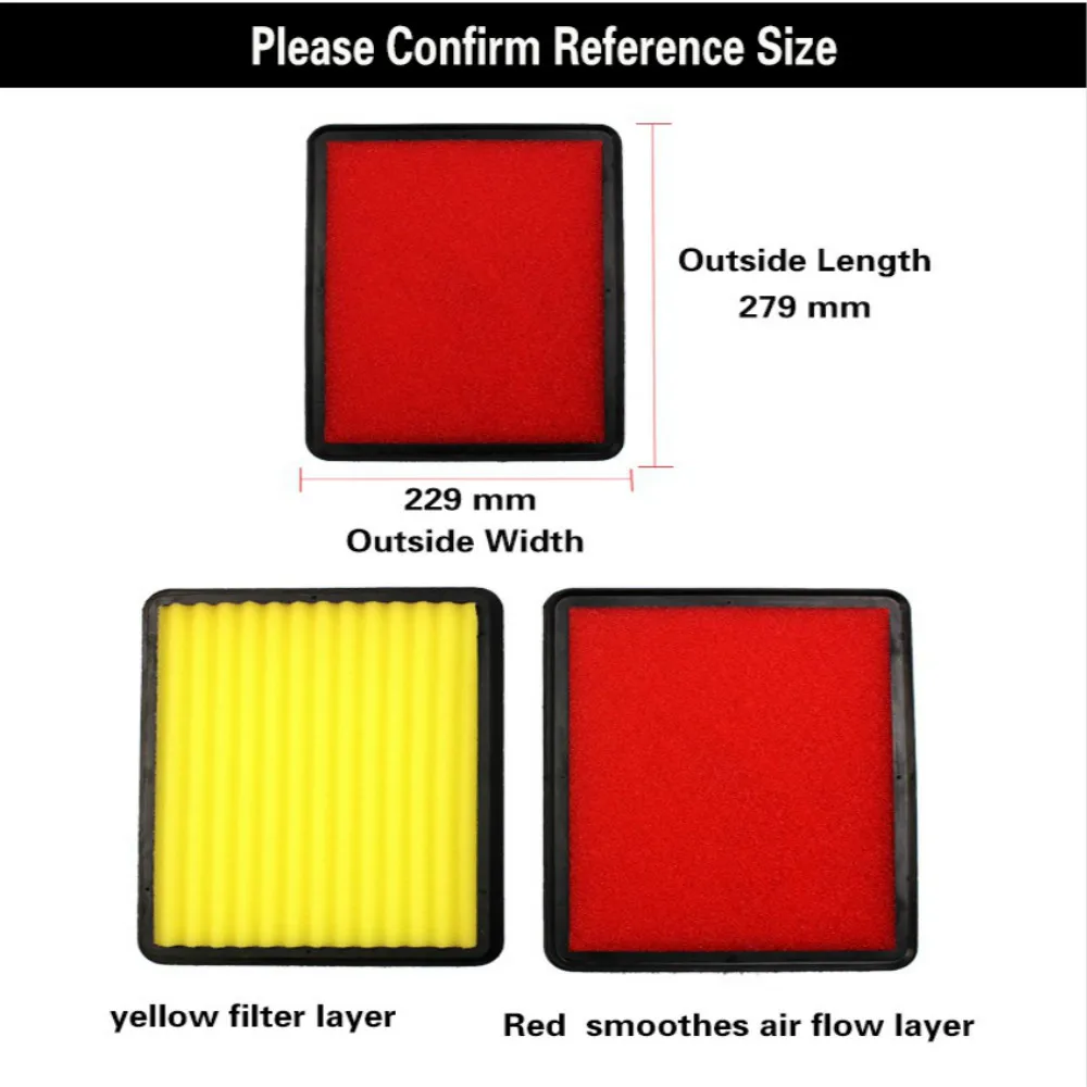 Filtro de aire del coche de alto flujo filtro de aire del automóvil Super híbrido filtros de aire para HONDA CRV CR-V 2.4L 2007-2011 (encuentro KN 33-2377)