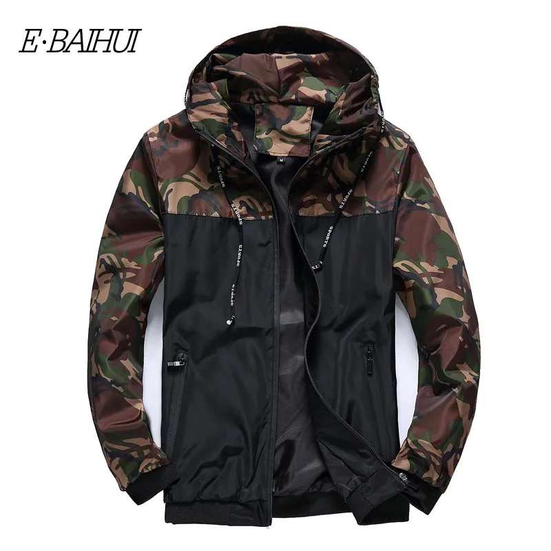

E-BAIHUI jackets men camo jacket windbreaker jaqueta masculina mens camouflage jackets 201802