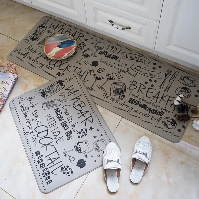  PVC Soft Kitchen Mat Simple Rugs Home Carpets For Living Room Bedroom Rugs Floor Door Mat Nordic St