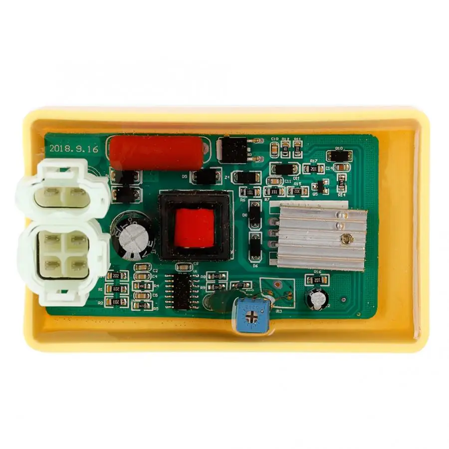 

Transparent CDI Ignition Control Unit GY6 with DC 6-pin with rounded connector plug for adjustable timing Ignition Switches