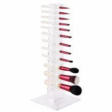 MAKARTT 12 Hole Makeup Brush Holder Drying Rack Organizer Shelf Acrylic Organizer Brush Air Drying Stand